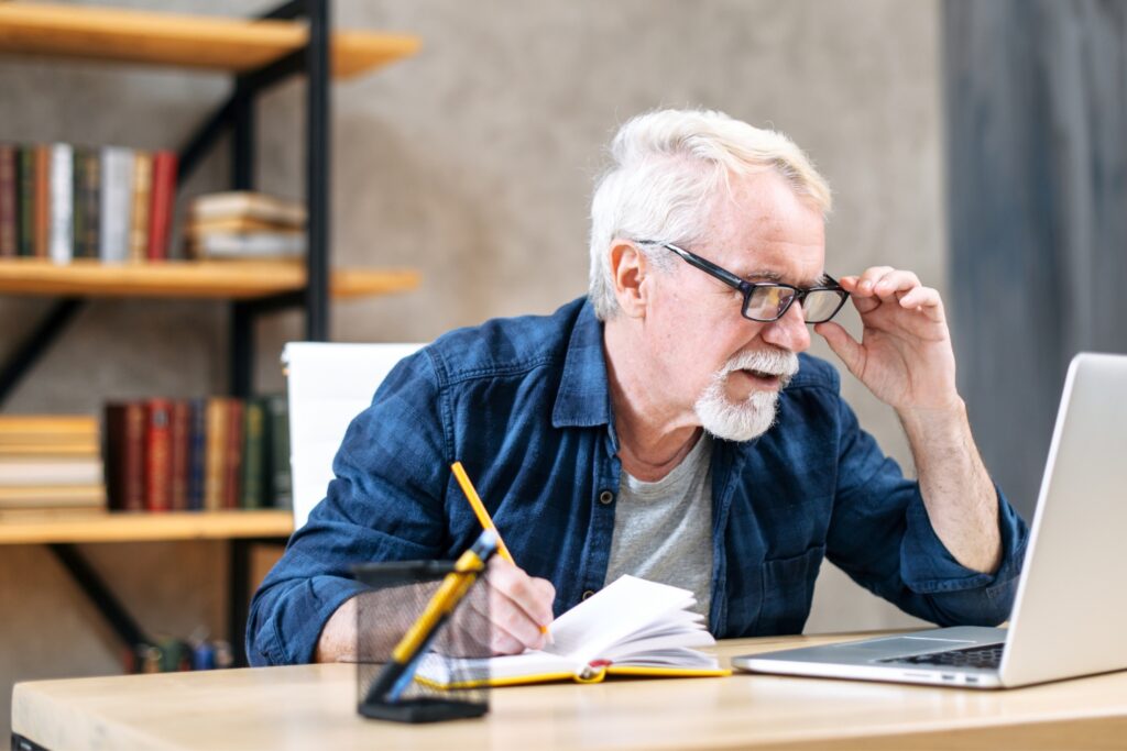 Man Studying for Graduate Certificate